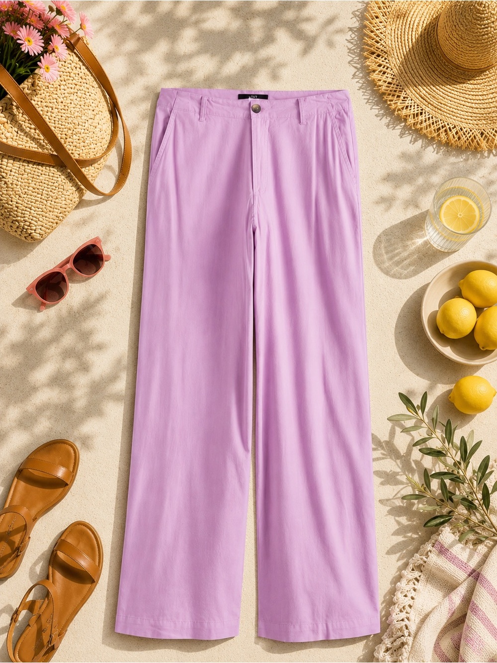 Kut from the Kloth Meg Linen Wide Leg Trouser